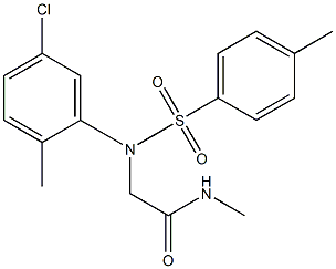 2-{5-chloro-2-methyl[(4-methylphenyl)sulfonyl]anilino}-N-methylacetamide 结构式