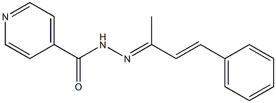 N'-(1-methyl-3-phenyl-2-propenylidene)isonicotinohydrazide 结构式