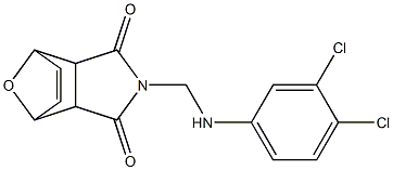 4-[(3,4-dichloroanilino)methyl]-10-oxa-4-azatricyclo[5.2.1.0~2,6~]dec-8-ene-3,5-dione 结构式