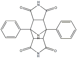 1,7-diphenyl-4,10,13-triazatetracyclo[5.5.1.0~2,6~.0~8,12~]tridecane-3,5,9,11-tetrone 结构式