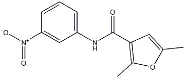 N-{3-nitrophenyl}-2,5-dimethyl-3-furamide 结构式