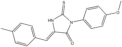 3-(4-methoxyphenyl)-5-(4-methylbenzylidene)-2-thioxo-4-imidazolidinone 结构式