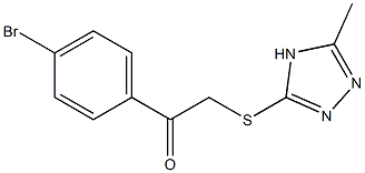 1-(4-bromophenyl)-2-[(5-methyl-4H-1,2,4-triazol-3-yl)sulfanyl]ethanone 结构式