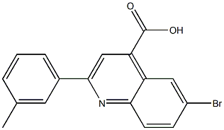 6-bromo-2-(3-methylphenyl)-4-quinolinecarboxylic acid 结构式