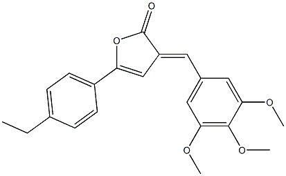 5-(4-ethylphenyl)-3-(3,4,5-trimethoxybenzylidene)-2(3H)-furanone 结构式