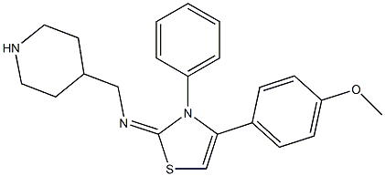 N-(4-(4-methoxyphenyl)-3-phenyl-1,3-thiazol-2(3H)-ylidene)-N-(4-piperidinylmethyl)amine 结构式