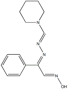 1-piperidinecarbaldehyde [2-(hydroxyimino)-1-phenylethylidene]hydrazone 结构式