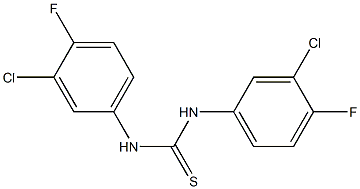 N,N'-bis(3-chloro-4-fluorophenyl)thiourea 结构式