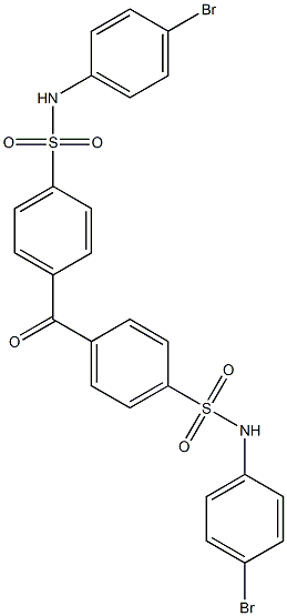 4-{4-[(4-bromoanilino)sulfonyl]benzoyl}-N-(4-bromophenyl)benzenesulfonamide 结构式