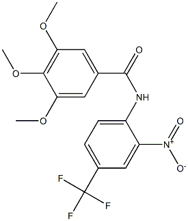 N-[2-nitro-4-(trifluoromethyl)phenyl]-3,4,5-trimethoxybenzamide 结构式