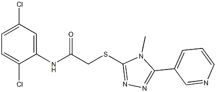 N-(2,5-dichlorophenyl)-2-[(4-methyl-5-pyridin-3-yl-4H-1,2,4-triazol-3-yl)sulfanyl]acetamide 结构式