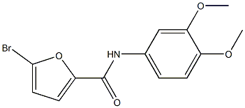 5-bromo-N-(3,4-dimethoxyphenyl)-2-furamide 结构式