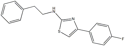 N-[4-(4-fluorophenyl)-1,3-thiazol-2-yl]-N-(2-phenylethyl)amine 结构式