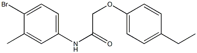 N-(4-bromo-3-methylphenyl)-2-(4-ethylphenoxy)acetamide 结构式