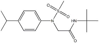 N-(tert-butyl)-2-[4-isopropyl(methylsulfonyl)anilino]acetamide 结构式