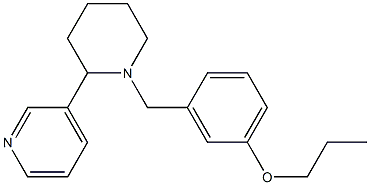 propyl 3-{[2-(3-pyridinyl)-1-piperidinyl]methyl}phenyl ether 结构式