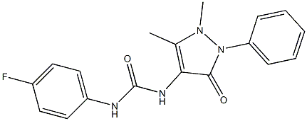 N-(1,5-dimethyl-3-oxo-2-phenyl-2,3-dihydro-1H-pyrazol-4-yl)-N'-(4-fluorophenyl)urea 结构式