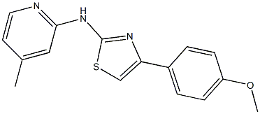 N-[4-(4-methoxyphenyl)-1,3-thiazol-2-yl]-4-methyl-2-pyridinamine 结构式