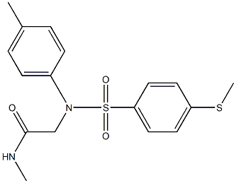 N-methyl-2-(4-methyl{[4-(methylsulfanyl)phenyl]sulfonyl}anilino)acetamide 结构式