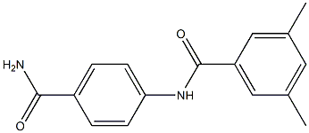 N-[4-(aminocarbonyl)phenyl]-3,5-dimethylbenzamide 结构式