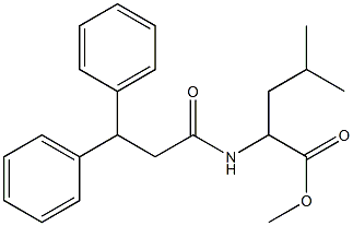 methyl2-[(3,3-diphenylpropanoyl)amino]-4-methylpentanoate 结构式