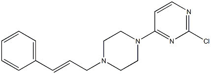 2-chloro-4-(4-cinnamyl-1-piperazinyl)pyrimidine 结构式