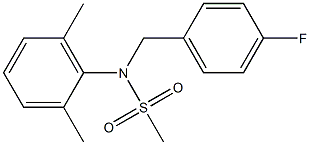 N-(2,6-dimethylphenyl)-N-(4-fluorobenzyl)methanesulfonamide 结构式