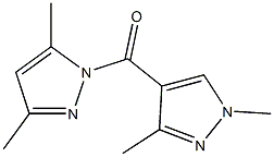 4-[(3,5-dimethyl-1H-pyrazol-1-yl)carbonyl]-1,3-dimethyl-1H-pyrazole 结构式