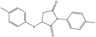 1-(4-methylphenyl)-3-[(4-methylphenyl)sulfanyl]-2,5-pyrrolidinedione 结构式