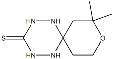 8,8-dimethyl-9-oxa-1,2,4,5-tetraazaspiro[5.5]undecane-3-thione 结构式