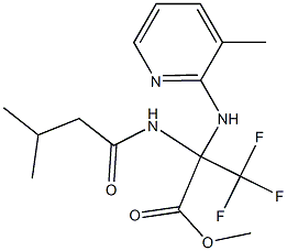 methyl 3,3,3-trifluoro-2-[(3-methylbutanoyl)amino]-2-[(3-methyl-2-pyridinyl)amino]propanoate 结构式