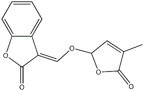 3-{[(4-methyl-5-oxo-2,5-dihydro-2-furanyl)oxy]methylene}-1-benzofuran-2(3H)-one 结构式