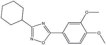 3-cyclohexyl-5-(3,4-dimethoxyphenyl)-1,2,4-oxadiazole 结构式