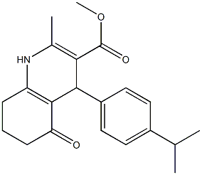 methyl 4-(4-isopropylphenyl)-2-methyl-5-oxo-1,4,5,6,7,8-hexahydroquinoline-3-carboxylate 结构式