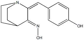 2-(4-hydroxybenzylidene)quinuclidin-3-one oxime 结构式