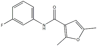 N-(3-fluorophenyl)-2,5-dimethyl-3-furamide 结构式