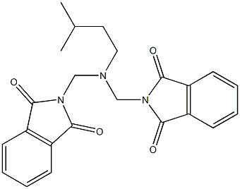 2-{[[(1,3-dioxo-1,3-dihydro-2H-isoindol-2-yl)methyl](isopentyl)amino]methyl}-1H-isoindole-1,3(2H)-dione 结构式