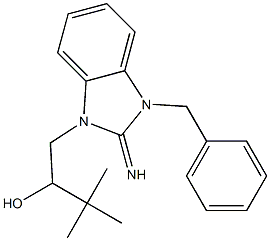 1-(3-benzyl-2-imino-2,3-dihydro-1H-benzimidazol-1-yl)-3,3-dimethyl-2-butanol 结构式