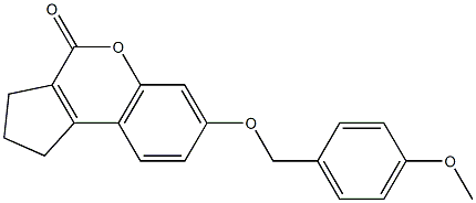 7-({[4-(methyloxy)phenyl]methyl}oxy)-2,3-dihydrocyclopenta[c]chromen-4(1H)-one 结构式