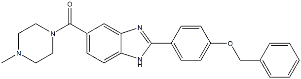 2-[4-(benzyloxy)phenyl]-5-[(4-methylpiperazin-1-yl)carbonyl]-1H-benzimidazole 结构式