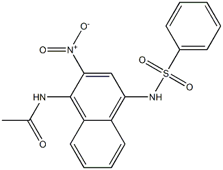 N-{2-nitro-4-[(phenylsulfonyl)amino]naphthalen-1-yl}acetamide 结构式