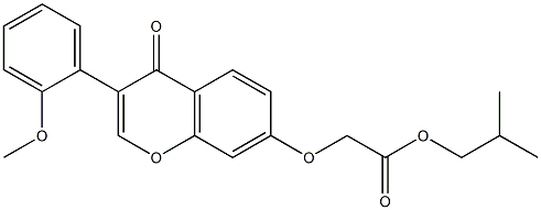 isobutyl {[3-(2-methoxyphenyl)-4-oxo-4H-chromen-7-yl]oxy}acetate 结构式