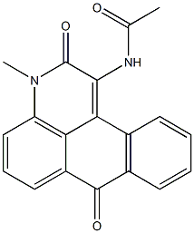 N-(3-methyl-2,7-dioxo-2,7-dihydro-3H-naphtho[1,2,3-de]quinolin-1-yl)acetamide 结构式