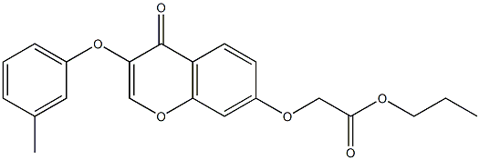 propyl {[3-(3-methylphenoxy)-4-oxo-4H-chromen-7-yl]oxy}acetate 结构式