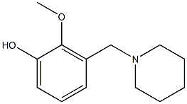 2-methoxy-3-(1-piperidinylmethyl)phenol 结构式