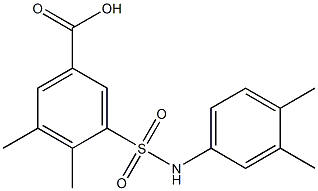 3-[(3,4-dimethylanilino)sulfonyl]-4,5-dimethylbenzoic acid 结构式