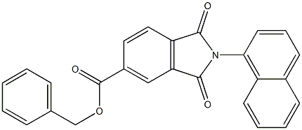 benzyl 2-(1-naphthyl)-1,3-dioxo-5-isoindolinecarboxylate 结构式