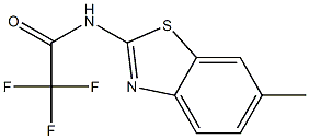 2,2,2-trifluoro-N-(6-methyl-1,3-benzothiazol-2-yl)acetamide 结构式