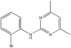 N-(2-bromophenyl)-4,6-dimethyl-2-pyrimidinamine 结构式