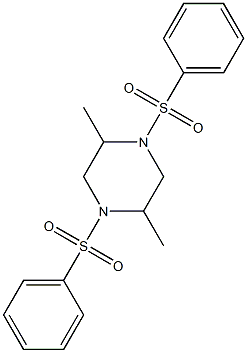 2,5-dimethyl-1,4-bis(phenylsulfonyl)piperazine 结构式